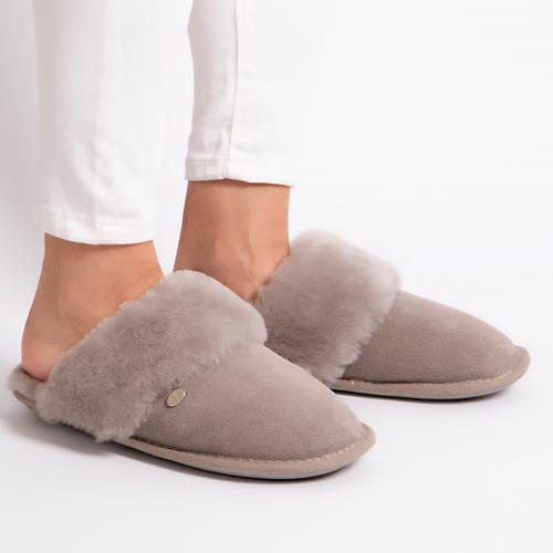 Ladies Duchess Sheepskin Slippers Dove